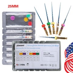 6pcs Dental Endo treatment Root Canal Engine Hand Use NiTi Rotary Files 25MM