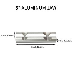 Pair 4″ /5″ /6″ /8″ Aluminum Vise Jaws Magnetic V-type Soft Rubber Pads Covers