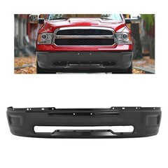 Front Bumper 2009-2012 Ram 1500 W/O Fog Light Holes 68206066AA Chrome Black 3PCS