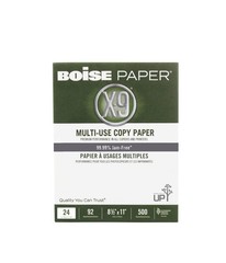 Boise X-9 3-Hole Punched Letter Print Copy Paper, 20 Lb, 500-Sheets, 10-Ream