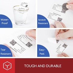 3 Rolls 40x30mm White Self-Adhesive Thermal Label for Phomemo M110 M220 Printer