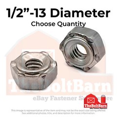 1/2″-13 6 Prong Long Pilot Hex Weld Nuts (Pick Quantity)