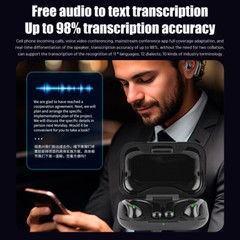 155 Language Translator Earbuds Wireless Bluetooth 5.3 Headphones Air Conduction