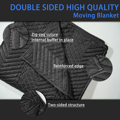 2 Pack Thick Moving Blankets, 80″X72″ Heavy Duty Furniture Moving Pads, Quilted