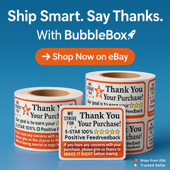 5 Rolls Thank You for Your Purchase Stickers 2″x3″ 250/Roll (1250)