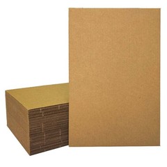 50 Packs 11×14 Inch Corrugated Cardboard Sheets, Rigid Kraft Cardboard Divide…