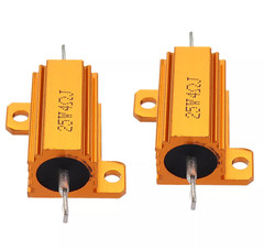 ‌25W RX24 Aluminum Wirewound Resistors 5% Tolerance J Type 0.01-30K Ohm 2PCS‌