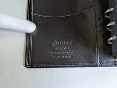 Filofax Holborn Personal Bible Size Black Full Grain Buffalo Leather Used