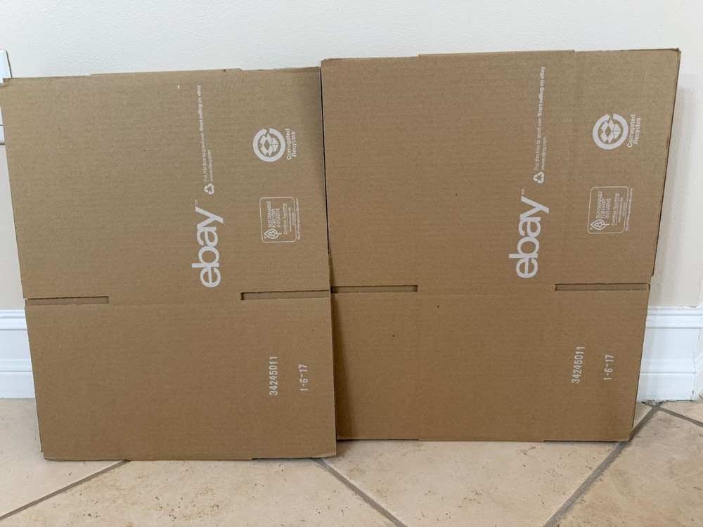 25 eBay Branded Heavy Boxes with White Logo 10″x8″x6″ Free Shipping