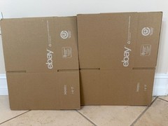 25 eBay Branded Heavy Boxes with White Logo 10″x8″x6″ Free Shipping