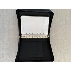 Franklin Covey Leather Planner Binder 7 Ring Retractable Handles Black 8 x 10