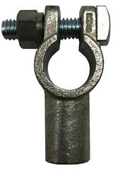 Positive & Negative 1/0 AWG Straight Barrel Top Post Battery Terminal Cable Ends