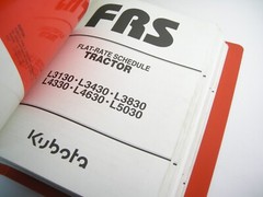 Kubota Tractor Flat Rate Manual Wholesale Lot for Resale Shop Service Repair Use