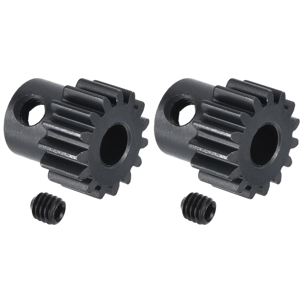 2Pcs RC 32P Hardened Pinion Gear 5mm Shaft 15T Motor Gears Carbon Steel RC Car