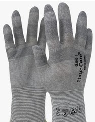ESD Gloves Lint Free PU Coated Finger Top Fit Antistatic Carbon Fiber