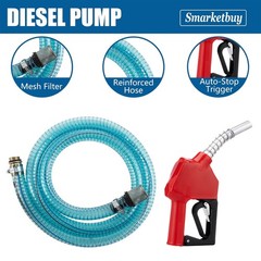 110V Electric Diesel Oil Fuel Transfer Pump w/ Meter with 13′ Hose & Nozzle Kit