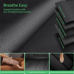 Mazda CX-5 Seat Covers 2013-2026 Waterproof Leather Airbag Compatible Black-Grey