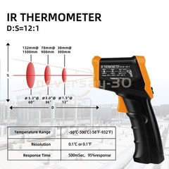 LCD Digital Non-contact Laser IR Infrared Thermometer Temp Meter Temperature Gun