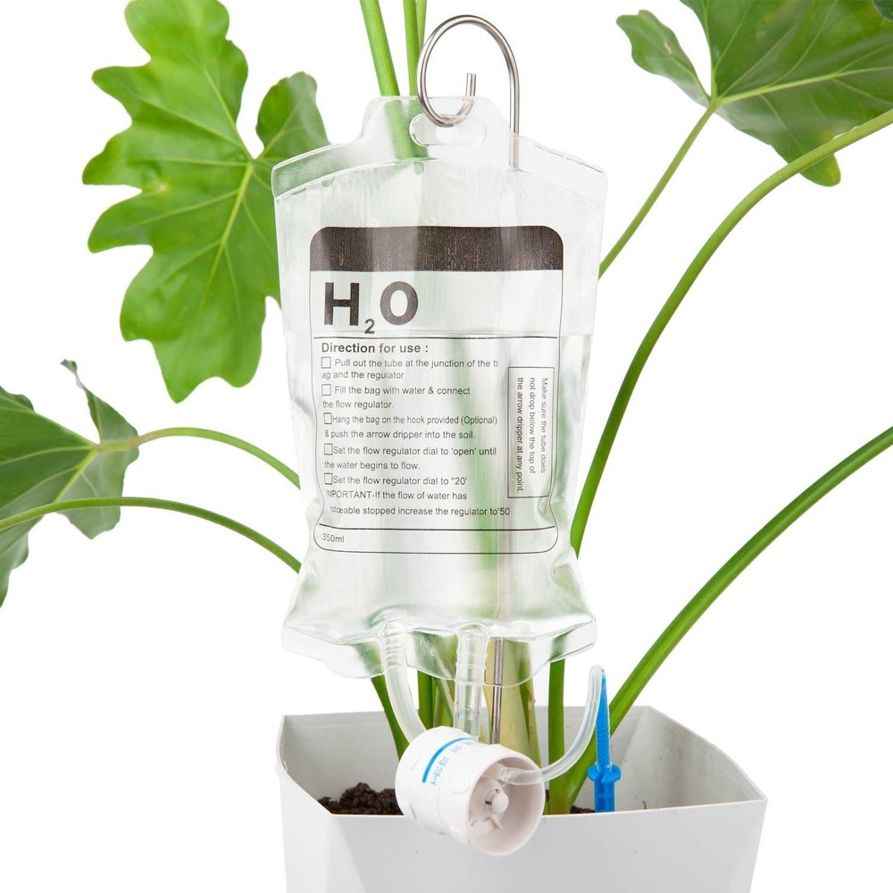 “Automatic Plant Drip Watering System, 350ml Adjustable Watering Bag”