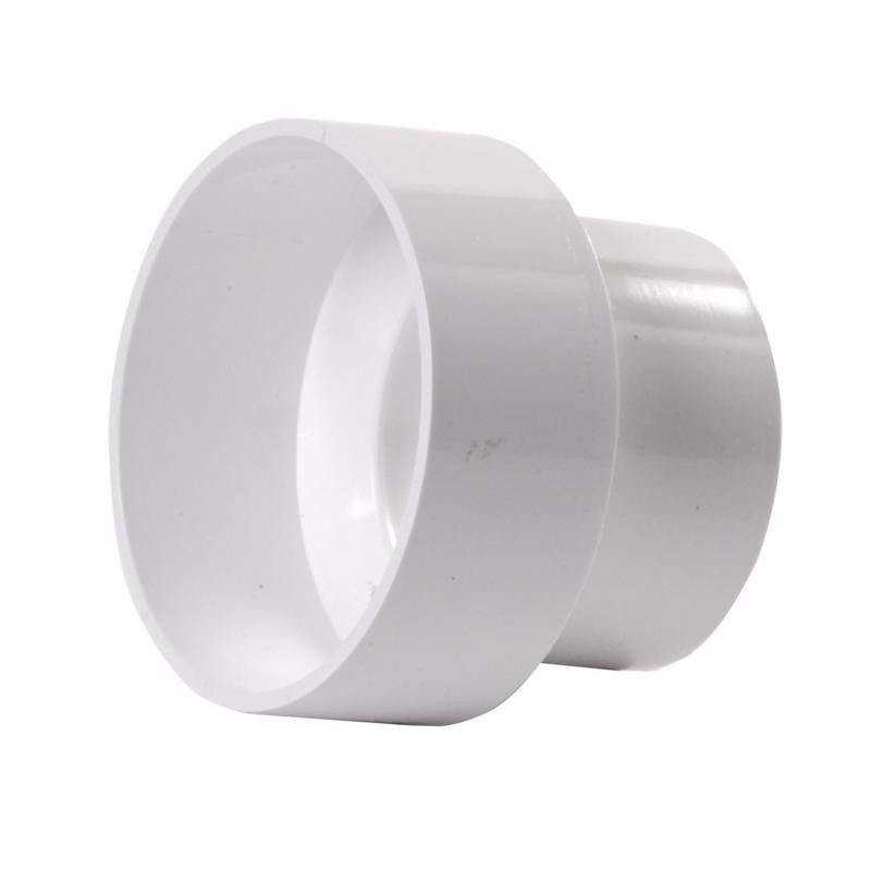 Plastic Trends P654 PVC Reducing Coupling 4 x 3 Dia. in. Hub for Sewer Pipe