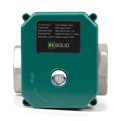 U.S. Solid Motorized Ball Valve 1-1/4 inch Stainless Steel 9-24V AC/DC