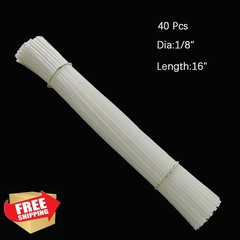 DIYDIYSHOP White HDPE Plastic Welding Rod 16″ 1/8″