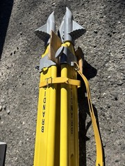 Heavy-Duty Wood & Metal Survey Tripod – Flat Head, Yellow/gray Contractor Grade