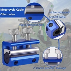 Universal Cable Luber Tool Cable Lubricator Lubricant Luber Color: Blue silver