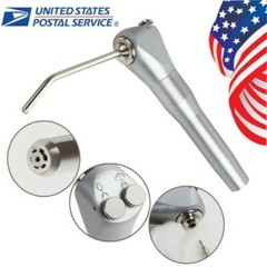 Dental Tri-3 Way Air Water Syringe Spray Triple Handpiece ^ 2 Nozzles Tips Tubes