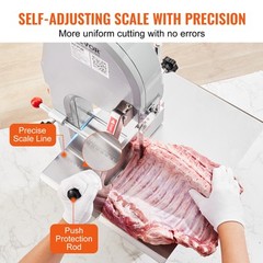 VEVOR 1500W Commercial Electric Meat Bandsaw Stainless Steel Bone Sawing Machine