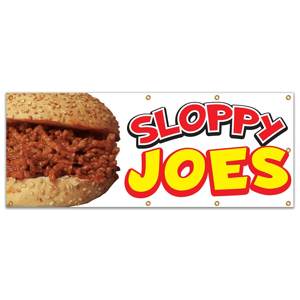 Sloppy Joes Banner Concession Stand Food Truck Single Sided