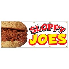 Sloppy Joes Banner Concession Stand Food Truck Single Sided