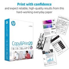 HP 200060C Printer Paper 8.5×11 20 lb 10 Ream Case 5000 Sheets 92 Bright