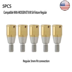 US Dental Hiossen Regular 3-5mm Attachment Abutment & Overdenture Male Caps Kits