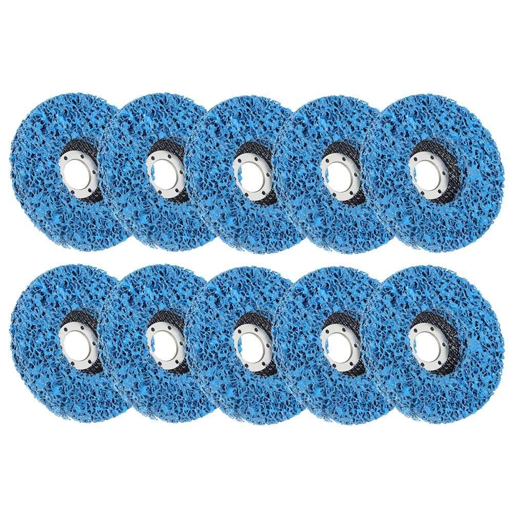 10 Pcs Clean Disc 4.5″ x 7/8″ Easy Change Strip Discs Remove Paint Rust & Clean