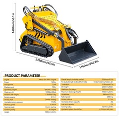 Skid Steer Loader Runtong 23HP EPA-Certified Diesel Tracked Multifunctional