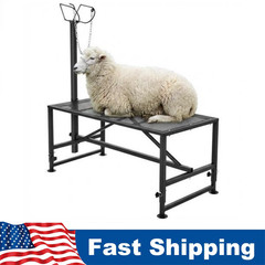 500LBS Livestock Stand Goat Trimming Stand, 47″x23″ Tabletop Goat Milking Stand
