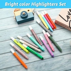 16 Pack No Bleed Bible Highlighters Gel Pens Assorted Colors Chisel Tip Set