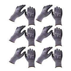 Safety Work Gloves MicroFoam Nitrile Coated Foam Gloves L-Size/6 Pairs