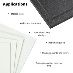 BuyPlastic Black ABS (Haircell Texture) Plastic Sheet 1/4″ x 12″ x 48″