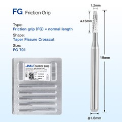 JMU Dental Surgical Bur Long FG #700 701 702 Carbide Burr 19mm High Speed