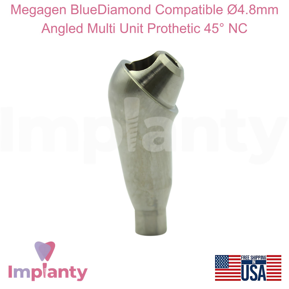 Megagen BlueDiamond Compatible Ø4.8mm Angled Multi Unit Prosthetic 45° NC
