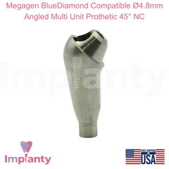 Megagen BlueDiamond Compatible Ø4.8mm Angled Multi Unit Prosthetic 45° NC