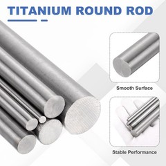 MECCANIXITY 4 Pcs Titanium Round Rod, 0.06″ Dia(1.5mm) 8″ Length GR5 Metal So…