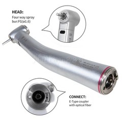 NSK Ti-MAX X95L Style Dental 1:5 LED Fiber Optic Contra Angle Handpiece Red Ring