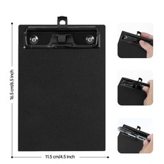 Mini Clipboard 4×6 Inch with Pen Holder 2 Pack Small Clipboards with Low Profile