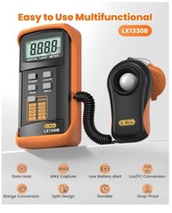 Digital Lux Meter LX1330B Digital Illuminance Light Meter 0-200,000 Lux Meter