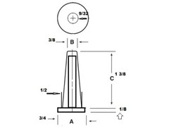 10EA Conical Rubber Grommets / Plug for 1/2″ Hole 9/32 ID –
