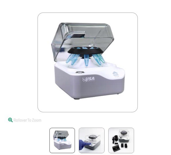 New USA SCIENTIFIC Personal Mini Centrifuge w/Fixed Angle Rotor 240V 8030-5000