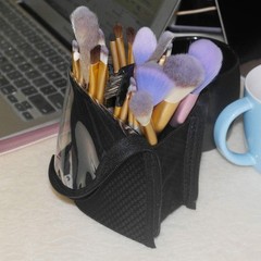 Travel Makeup Brush Holder Organizer Zipper Cosmetic Bag Portable Toiletry Pouch